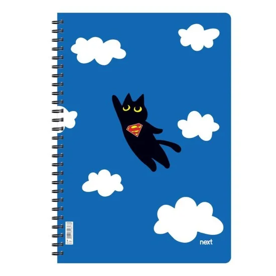 Next trends super cat τετράδιο σπιράλ 3 θέματα 105 φύλλα 21x29εκ.