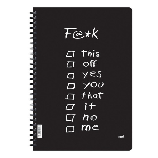 Next trends the F word τετράδιο σπιράλ 3 θέματα 105 φύλλα 21x29εκ.