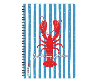Next trends Lobster τετράδιο σπιράλ 3 θέματα 105 φύλλα 21x29εκ. Next trends Lobster τετράδιο σπιράλ 3 θέματα 105 φύλλα 21x29εκ.