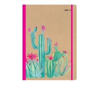 Next trends cactus τετράδιο flexi λάστιχο 17x25εκ. 2θεμ. 80φ.