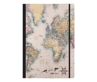 Next trends world map II τετράδιο flexi λάστιχο 17x25εκ. 2θεμ. 80φ.