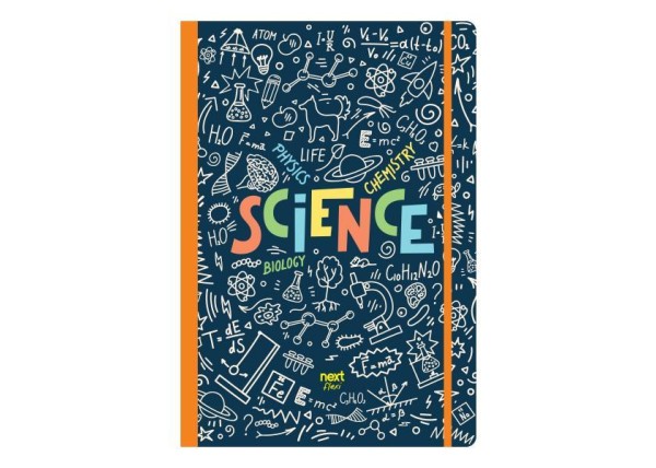 Next trends Science τετράδιο flexi λάστιχο 17x25εκ. 2θεμ. 80φ.