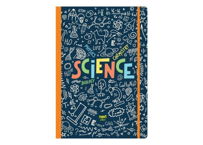 Next trends Science τετράδιο flexi λάστιχο 17x25εκ. 2θεμ. 80φ.