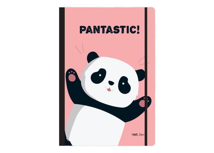 Next trends panda τετράδιο flexi λάστιχο 17x25εκ. 2θεμ. 80φ.