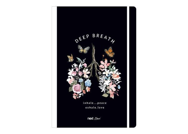 Next trends deep breath τετράδιο flexi λάστιχο 21x29εκ. 2θεμ. 80φ.