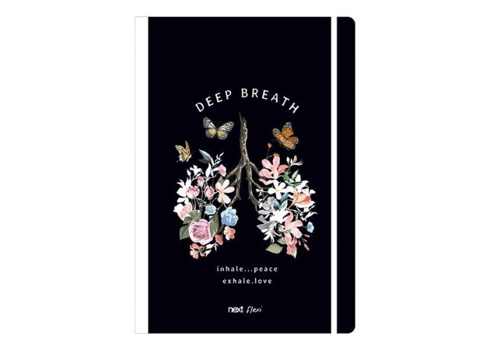 Next trends deep breath τετράδιο flexi λάστιχο 21x29εκ. 2θεμ. 80φ.