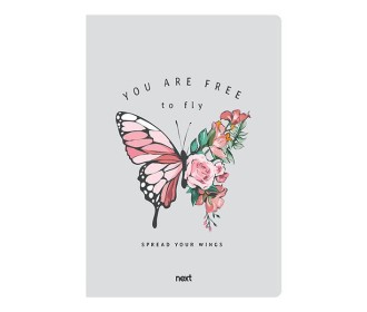 Next trends butterfly τετράδιο καρφίτσα 17x25εκ. 40φ.