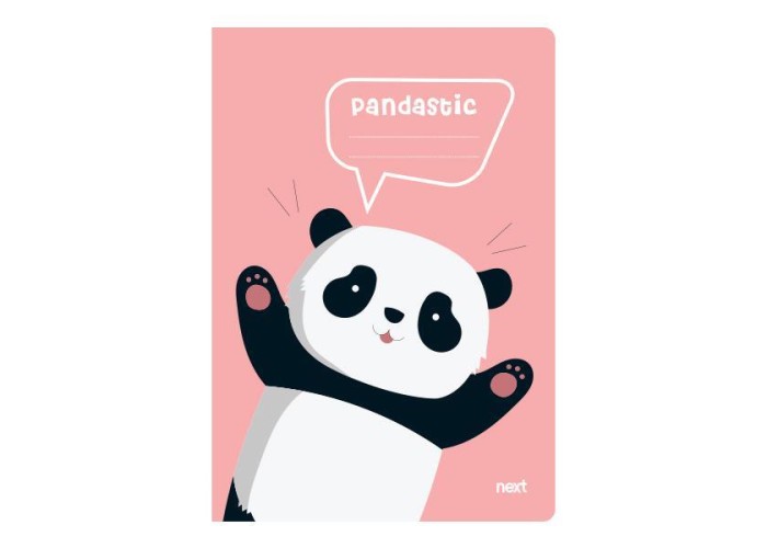 Next trends panda τετράδιο καρφίτσα 17x25εκ. 40φ. Next trends panda τετράδιο καρφίτσα 17x25εκ. 40φ.