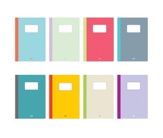 Next τετράδιο καρφίτσα Colors 8 χρώματα 40φ. 17x25εκ.