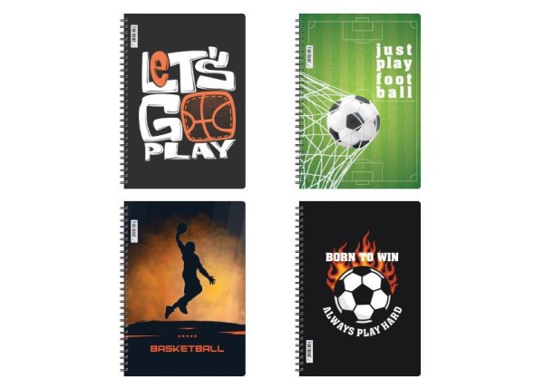 Next Sports τετράδιo σπιράλ 21x29εκ. 3θεμ., 105φ.