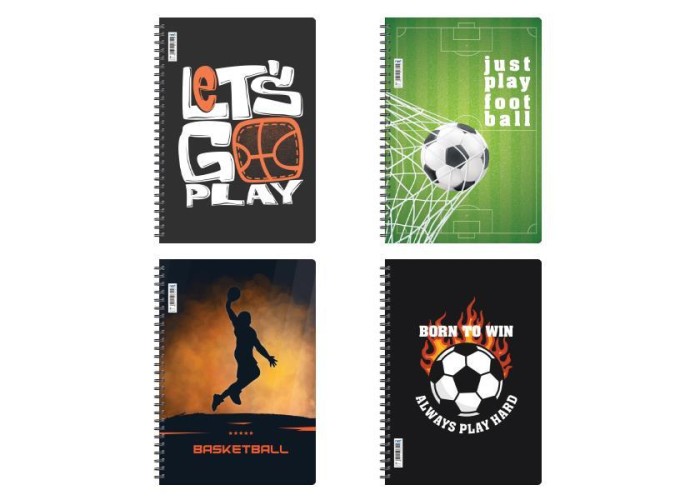 Next Sports τετράδιo σπιράλ 21x29εκ. 3θεμ., 105φ.