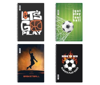 Next Sports τετράδιo σπιράλ 17x25εκ. 2θεμ., 70φ. Next Sports τετράδιo σπιράλ 17x25εκ. 2θεμ., 70φ.