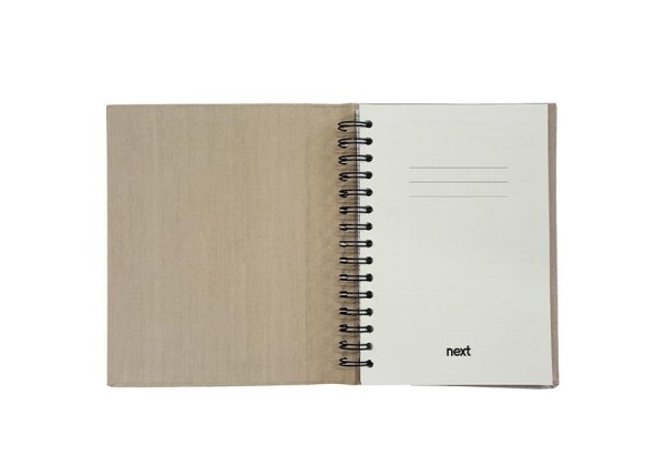 Next Fabric τετράδιo με κρυφό σπιράλ λευκό με λάστιχο 21x29εκ. 5θεμ., 175φ. Next Fabric τετράδιo με κρυφό σπιράλ λευκό με λάστιχο 21x29εκ. 5θεμ., 175φ.