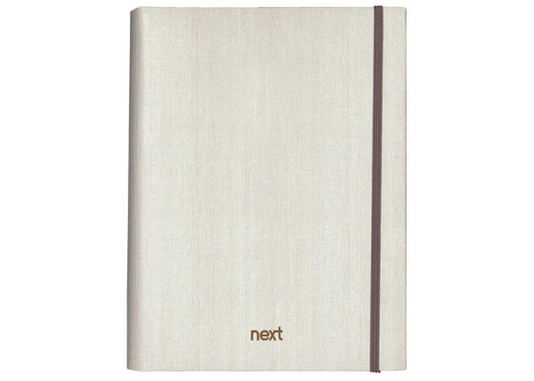 Next Fabric τετράδιo με κρυφό σπιράλ λευκό με λάστιχο 21x29εκ. 5θεμ., 175φ. Next Fabric τετράδιo με κρυφό σπιράλ λευκό με λάστιχο 21x29εκ. 5θεμ., 175φ.