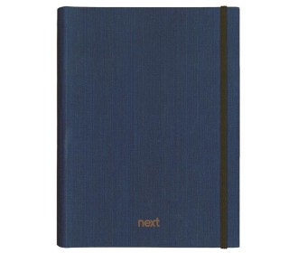 Next Fabric τετράδιo με κρυφό σπιράλ μπλε με λάστιχο 17x25εκ. 5θεμ., 175φ.