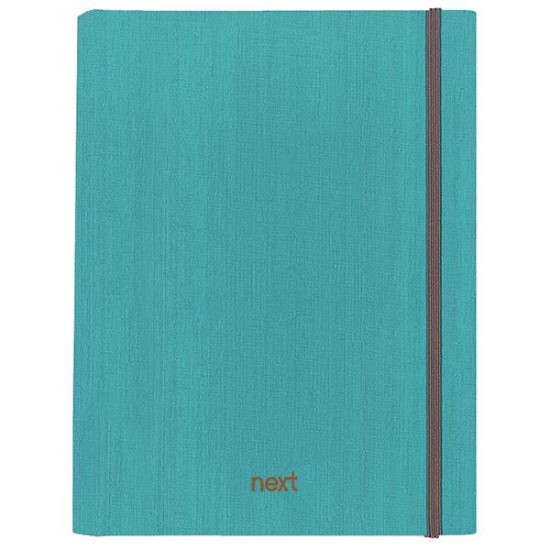Next Fabric τετράδιo με κρυφό σπιράλ 17x25εκ. 5θεμ., 175φ. γαλάζιο με λάστιχο Next Fabric τετράδιo με κρυφό σπιράλ 17x25εκ. 5θεμ., 175φ. γαλάζιο με λάστιχο