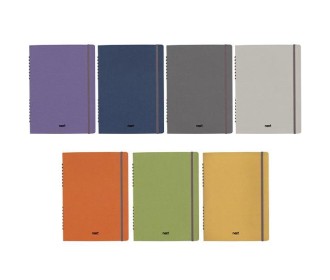 Next Natural τετράδιo με κρυφό σπιράλ με λάστιχο 17x25εκ. 3θεμ., 105φ.