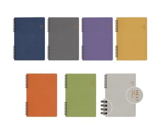 Next Gold τετράδιo σπιράλ 17x25εκ. 2θεμ., 70φ.