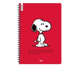 Next Snoopy τετράδιο σπιράλ 2 θέματα 70 φύλλα 21x29εκ.