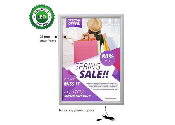 Πίνακας led μιας όψης ασημί Α3 Υ45.2x32,9εκ. Πίνακας led μιας όψης ασημί Α3 Υ45.2x32,9εκ.