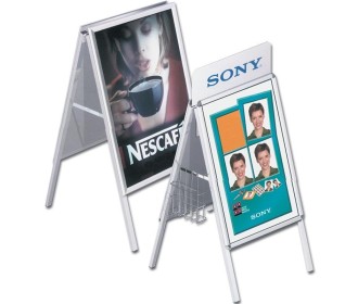 Σταντ επιδαπέδιο αλουμινίου διπλής όψης Α2 42x60εκ. Σταντ επιδαπέδιο αλουμινίου διπλής όψης Α2 42x60εκ.