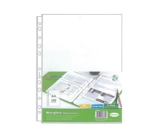 Ζελατίνες πολύτρυπες πάχος 0,06mm. Α4 διάφανη 100 τεμάχια Ζελατίνες πολύτρυπες πάχος 0,06mm. Α4 διάφανη 100 τεμάχια