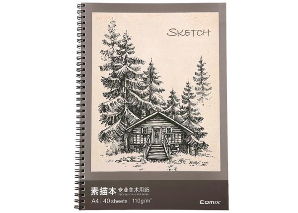 Comix μπλοκ σχεδίου, A4 (21x29,7 εκ.), 40 φύλλα,110γρ., χαρτί σαμουά Comix μπλοκ σχεδίου, A4 (21x29,7 εκ.), 40 φύλλα,110γρ., χαρτί σαμουά