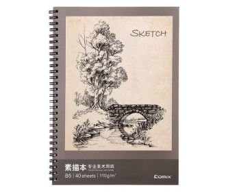 Comix μπλοκ γραμμικού σχεδίου 40 φύλλα χαρτί σαμουά Β5 110γρ. (17,6x25 εκ.) Comix μπλοκ γραμμικού σχεδίου 40 φύλλα χαρτί σαμουά Β5 110γρ. (17,6x25 εκ.)