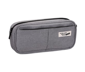 Comix κασετίνα 3 θέσεων γκρι 21x9,6x5,5 εκ.