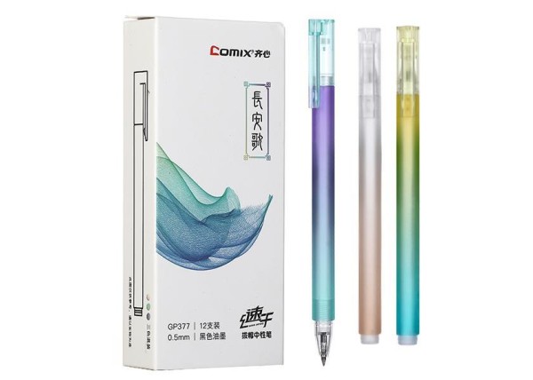 Comix στυλό gel pen με καπάκι μαύρο 0.5mm