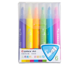 Comix μαρκαδόροι υπογράμμισης σετ 6 χρώματα 1-4mm Comix μαρκαδόροι υπογράμμισης σετ 6 χρώματα 1-4mm