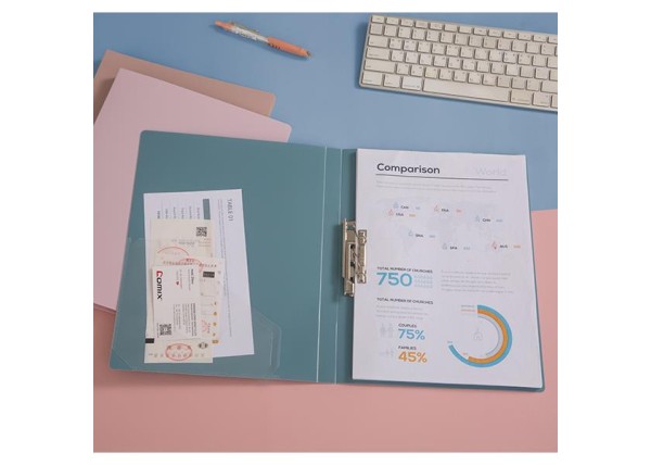 Comix ντοσιέ πιάστρα pastel A4 ροζ Comix ντοσιέ πιάστρα pastel A4 ροζ