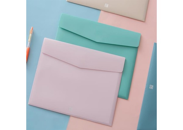 Comix φάκελος pastel PP με velcro A4 μωβ Comix φάκελος pastel PP με velcro A4 μωβ