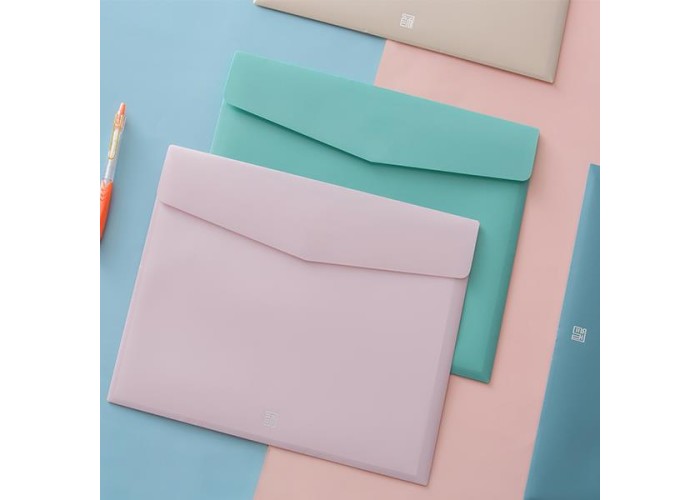 Comix φάκελος pastel PP με velcro A4 μωβ Comix φάκελος pastel PP με velcro A4 μωβ