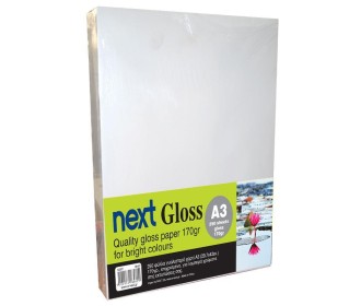 Next Gloss A3 250 φύλλα premium gloss paper 170γρ. Next Gloss A3 250 φύλλα premium gloss paper 170γρ.