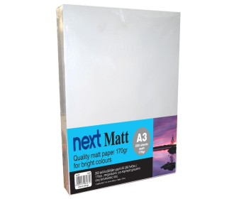 Next Matt A3 250 φύλλα premium matt paper 170γρ. Next Matt A3 250 φύλλα premium matt paper 170γρ.