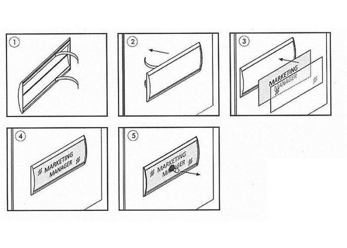 Σύστημα τοποθέτησης επιγραφών 105x250χιλ. (door sign) Σύστημα τοποθέτησης επιγραφών 105x250χιλ. (door sign)