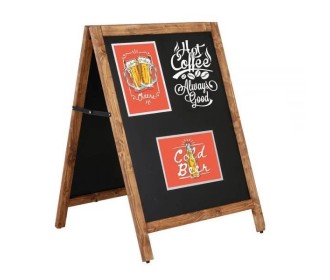 Πίνακας μενού εστιατορίου διπλής όψης εξωτ. χώρου 67x86εκ.