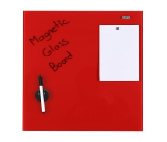 Μαγνητικός γυάλινος πίνακας κόκκινος 45x45εκ.