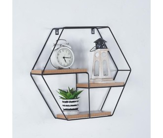 Ραφιέρα επιτοίχια Nextdeco εξάγωνη με 3 θέσεις 49x11xΥ42εκ. Ραφιέρα επιτοίχια Nextdeco εξάγωνη με 3 θέσεις 49x11xΥ42εκ.