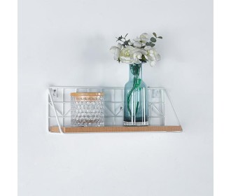 Ράφι επιτοίχιο μεταλλικό λευκό 40x12xY14εκ. Ράφι επιτοίχιο μεταλλικό λευκό 40x12xY14εκ.