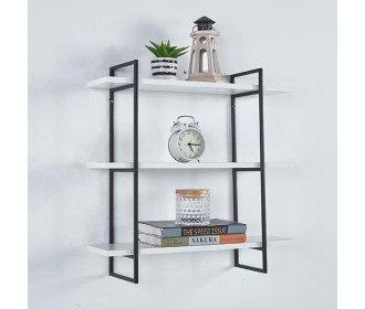 Ραφιέρα επιτοίχια Nextdeco με 3 θέσεις λευκή Υ60x18x60εκ. Ραφιέρα επιτοίχια Nextdeco με 3 θέσεις λευκή Υ60x18x60εκ.