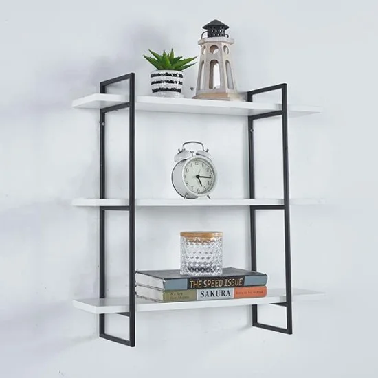 Ραφιέρα επιτοίχια Nextdeco με 3 θέσεις λευκή Υ60x18x60εκ.