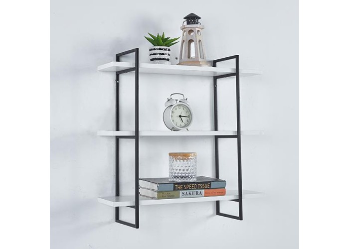 Ραφιέρα επιτοίχια Nextdeco με 3 θέσεις λευκή Υ60x18x60εκ. Ραφιέρα επιτοίχια Nextdeco με 3 θέσεις λευκή Υ60x18x60εκ.