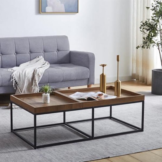 Τραπέζι μεταλλικό Nextdeco επιφάνεια από MDF Υ40x110x60εκ. Τραπέζι μεταλλικό Nextdeco επιφάνεια από MDF Υ40x110x60εκ.