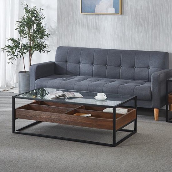 Τραπέζι μεταλλικό Nextdeco επιφάνεια από MDF Υ40x120x60εκ. Τραπέζι μεταλλικό Nextdeco επιφάνεια από MDF Υ40x120x60εκ.