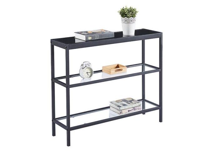 Κονσόλα μεταλλική Nextdeco γυάλινη επιφάνεια Υ76x91,5x25,5εκ. Κονσόλα μεταλλική Nextdeco γυάλινη επιφάνεια Υ76x91,5x25,5εκ.