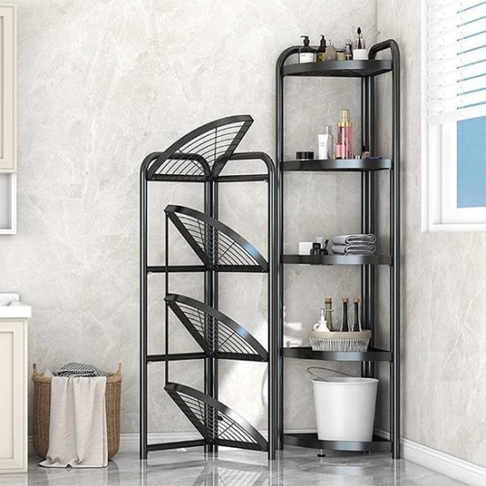 Ραφιέρα γωνιακή πτυσσόμενη Nextdeco με 5 ράφια μαύρη Υ156x35x38εκ. Ραφιέρα γωνιακή πτυσσόμενη Nextdeco με 5 ράφια μαύρη Υ156x35x38εκ.
