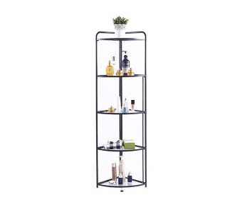 Ραφιέρα γωνιακή πτυσσόμενη Nextdeco με 5 ράφια μαύρη Υ156x35x38εκ. Ραφιέρα γωνιακή πτυσσόμενη Nextdeco με 5 ράφια μαύρη Υ156x35x38εκ.