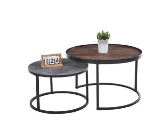 Τραπεζάκια βοηθητικά σετ2 Nextdeco μέταλλο και MDF Ø80xΥ50εκ. - Ø60xΥ40εκ. Τραπεζάκια βοηθητικά σετ2 Nextdeco μέταλλο και MDF Ø80xΥ50εκ. - Ø60xΥ40εκ.